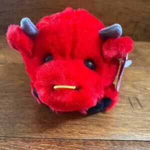 SWIBCO Puffkins Vintage 1990s "Bruno" Bull Plush